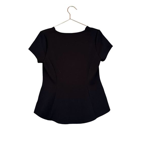 Alyx Black Sweetheart Neckline Peplum Blouse - Size Large - Picture 3 of 5